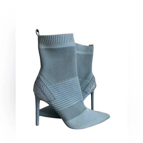 Steve Madden Majesty Blue High Heel Ankle Stilleto Boots - Picture 9 of 10